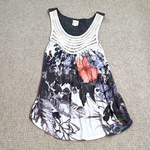 ANTHROPOLOGIE 1.9 crochet/cotton sleeveless top